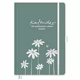 Eine der Guten Lehrerkalender 2026 2027, A5+ Lehrerplaner, 4 Seiten pro Woche, hochwertiger Hardcover Schulplaner für Schuljahr 25/26, mint weiß, 17x24 cm, klimaneutral