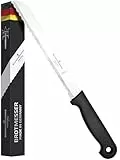 Schwertkrone® Brotmesser Wellenschliff [MADE IN SOLINGEN - GERMANY] - Bread Knife - Großes Brotmesser mit Griff - Brötchen- & Brotschneidemesser - Sägemesser aus Rostfreiem Edelstahl (Klinge: 19cm)