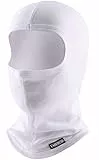 Ladeheid Sturmhaube Winter Skimaske für Herren und Damen Silverplus Thermoaktiv Balaclava Komfort Ideal für Ski Sturmmaske Motorrad Fahrrad LA-127 (Weiß, M/L)