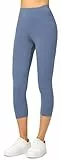 Merry Style Damen Leggings 3/4 Capri Leggings aus Viskose MS10-144 (Jeans, XL)