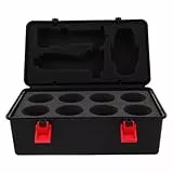 HOMOBABE Battling Top Aufbewahrungsbox Kunststoff mit Griff und Einlagen Robuster Gyro Organizer für Tragbares Reise-case zum Schutz und Transport von Drehkreisel und Zubehör