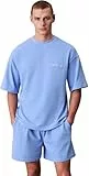 Calvin Klein Herren Ss Tee Short Set Lv00nm2949 Sonstige Lounge-und Nachtwäsche, Blue (Blue Descent), L