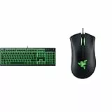 Razer Ornata V3 X - Flache Membran-Tastatur, mit Usb, Chroma RGB QWERTZ | DE-Layout, Schwarz & DeathAdder Essential (2021) - Essentielle Gaming-Maus mit optischem 6.400-DPI-Sensor Schwarz