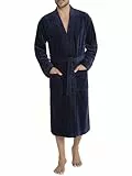 CALIDA After Shower Wohlfühl-Bademantel mit Frotteefutter Herren, aus saugfähigem Frottee und weichem Velours, mit aufgesetzten Taschen