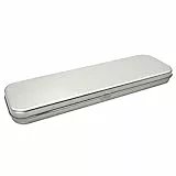 NUOBESTY Metallstift Federmäppchen Briefpapier Box Leer Klappbare Blechdose Schulbedarf Stifthalter Make-Up Pinsel Veranstalter