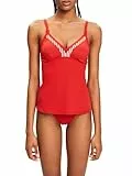 ESPRIT Damen Bondi Beach SSN N Pad.Tankini Tankini-Oberteil, 610/Dark Red, 36