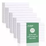 ELAKIRI 1200er Karteikarten a8 liniert, 150g/m² verdicktes Papier lernkarten Weiß, 5.2 x 7.4cm flashcards für Englisch Vokabeln, Formeln und Notizen, Index Cards für Büro Schule Präsentation Vortrag