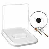 jinminamz Topfdeckelhalter, Deckelhalter Faltbar, Halterung für Deckel, Topfdeckel Kochlöffelständer, Küchenutensilien, Multifunktionsablage für Topfdeckel, Löffel, Essstäbchen, Weiß