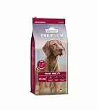 Dehner Premium Hundefutter Maxi Adult, Trockenfutter getreidefrei, für ausgewachsene Hunde großer Rassen, Rind / Lamm / Kartoffel, 12.5 kg