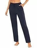 Marvmys Schlafanzughose Damen Pyjamahosen Lang Loungehose Freizeithose Yogahose Nachtwäsche Hosen Mit Taschen Pyjamahose Mit Geradem Beinil S-3XL
