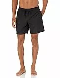 Amazon Essentials Herren-Badehose, 17,8 cm, schnelltrocknend, Schwarz, Größe XL