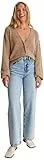 NA-KD Damen Oversized Strickcardigan Sweater, Dunkelbeige, XXL