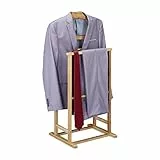 Relaxdays, Natur Herrendiener, Stummer Diener Bambus, Damen & Herren, Kleiderablage Schlafzimmer, HBT: 98,5 x 47 x 36 cm, 98.5 x 47 x 36 cm
