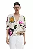 Desigual Damen 25SWJF34 Sweatshirt, White, XL