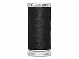 Gütermann Garn Extra Stark Nähgarn Polyester 100m Nähmaschinengarn Universal Reißfest UV Beständig (Schwarz, 1)