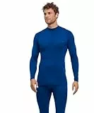 FALKE Herren Baselayer-Shirt Warm Turtleneck M L/s Sh Funktionsmaterial schnelltrocknend 1 Stück, Blau Yve 6714, L