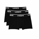 Lacoste Herren 3-Pack Stretch Trunks 5H1300 Unterwäsche, Schwarz, XL