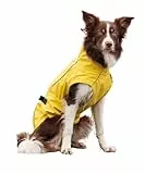 TRIXIE Regenmantel Vimy für Hunde gelb S - Bauchumfang: 34 - 53 cm – Hunde-Regenjacke mit reflektierenden Elementen für mehr Sichtbarkeit im Dunkeln – bequem & verstellbar - 67972