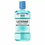 LISTERINE Cool Mint Mild 500 ml, antibakterielle Mundspülung mit ätherischen Ölen und ohne Alkohol, mildes Mundwasser bekämpft wirksam Bakterien, optimale Ergänzung zur täglichen Zahnpflege