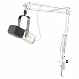 FIFINE XLR Streaming Mikrofon mit Arm für Podcast Studio, USB Dynamisch Microphone Gaming PC mit Stummschalttaste, für PS4/5 Mac Mixer Soundkarten - Weiß