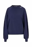 DreiMaster Vintage Damen Sweatshirt Langarm Rundhals Freizeit, L, Marine