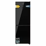 Cecotec Kühlschrank Kombi 409 L Total No Frost Bolero CoolMarket Combi 409 Black Glass E. Höhe 185 cm, Max Inside mit VIP Tech, Inverter-Kompressor Plus, geringer Stromverbrauch, variable Temperatur
