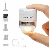 FLEXTAILGEAR Tragbare Elektrische Luftpumpe für Aufbläsartikel, Luftmatratzenpumpe mit 5 Lichtmodi, Geräuscharmer Design, Mini Pumpe für Schlafmatten, Vakuumbeutel, Luftbetten und Poolspielzeug