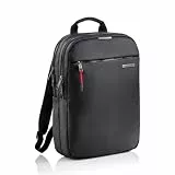 Miquelrius Computerrucksack, Rucksack 13 l, RFID-Diebstahlschutztasche, reflektierende Details, Sicherheitsverschluss, anpassbarer Trolley, Laptop-Rucksack + Tablet, wasserabweisend, Schwarz, Schwarz