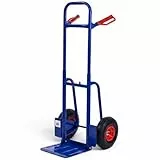 TMV24® Klappbare und ausziehbare Sackkarre - max. 200kg Treppensteiger Faltbar für Werkstatt Lager Treppensackkarre, Karre, Transportkarre, Stapelkarre, mit 2X Sackkarrenrad Luftbereifung