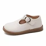 RVROVIC Kleine Mädchen Mary Jane Flats Gracy Ballett Prinzessin Kleinkind Kleid Schuhe Schule Geburtstag Party(2-Weiß,28 EU)