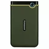 Transcend StoreJet 25M3 2TB Externe Festplatte, Anti-Schock (Militärstandard), USB 3.1 Gen 1, 2.5 Zoll, Militärgrün| Ideal für PC/Laptop/Mac Backup & Datensicherung