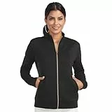 Skechers Women's Go Walk Kapuzenjacke Ohne Kapuze Sweatshirt, Black, M