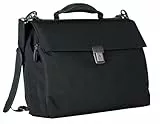 Leonhard Heyden Aktentasche Umhängetasche mit Laptopfach Soho Briefcase 2 Compartment Black schwarz