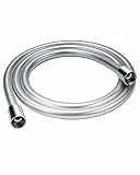 Duschschlauch 1,6m- YEAUPE Brauseschlauch mit Verdrehschutz 160cm Standard 1/2' Anschluss,Flexibel & Knickfest, Trinkwassergeprüft & Druckgeprüft Silbrig, Silber