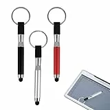 EUYKQNOI 3er Set Stylus Pen & Kugelschreiber,Stift für Handy und Tablet,3-in-1 Touchscreen Stift mit Schlüsselring,Präzisionsspitze für alle Smartphones (iPhone, Samsung, Huawei),rutschfeste Griffzone