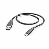 Hama Ladekabel USB A auf USB C, 1,5m (Schnellladung, Handy Ladekabel, Datenkabel, USB Kabel, Handykabel, Ladekabel USB Typ A, USB Typ C, maximal kompatibel) schwarz