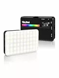 Rollei LUX Compact RGB Kamera Licht, Led Dauerlicht mit 360 Farben und 13 Lichteffekten, Kompackte LED Fotolicht 125g 98 CRI/TLCI mit Integrierter Akku, Fotolicht-Dauerlicht-Fotografie-Kamera-Licht