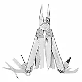 Leatherman Wave+ Multi-Tool - 18-in-1 Hochleistungs-Edelstahlwerkzeug mit Klingen, Zangen und Drahtschneidern - Camping Zubehör - Edelstahl