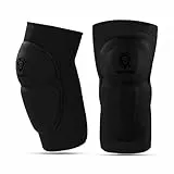 FIGHTR Knieschoner Dick für Kickboxen, MMA, Muay Thai & weitere Kampfsportarten - 2er Set Knie Schoner (All Black, S/M)