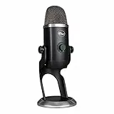 Blue Yeti X Professionelles Kondensator-USB-Mikrofon, Hochauflösende Messung und Blue VO!CE Effekte, LED-Beleuchtung für Aufnahmen, Streaming, Gaming, Podcasting auf PC und Mac - Schwarz