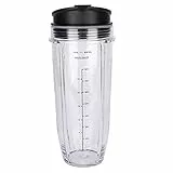Qcwwy Ersatz-Mixer-Becher, Professioneller 32-Oz-Mixer-Ersatzbecher-Mixer-Becher Teile für Nutri Mixer-Entsafter-Zubehör mit Deckel