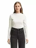 TOM TAILOR Denim Damen 1048344 Longsleeve T-Shirt, 10332-Off White, L