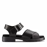Clarks Damen Orinoco Cross Sandale, Black Leather, 42 EU