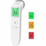Fieberthermometer Kontaktloses Stirnthermometer, digitales Infrarot-Thermometer für Babys und Erwachsene mit sofortiger Messgenauigkeit und Fieberalarm (Weiß)