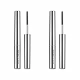 Facelove IronEye Mascara, Natürliche, verlängernde und pflegende Mascara, 3D Curling Wimperntusche, Borstenlose Metallwimpernbürste, Wasserdicht & langanhaltend (Schwarz(2PCS))