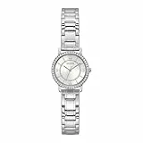 GUESS Damen Armbanduhr Melody mit silberfarbenem Edelstahlarmband, 3 Bar, Gehäusedurchmesser: 28 mm, GW0468L1