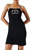KARL LAGERFELD B.V Rue St Guillame Logo Open Back Beach Dress Women Beachwear Dress Black L