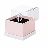 PANDORA Timeless Erhabenes Rosafarbenes Herz Ring aus Sterling Silber mit Zirkonia, Größe: 52, 198421C03-52