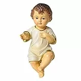 STOBOK Jesuskind Figur Krippe Jesuskind Krippenfigur Jesus Krippe Weihnachten Jesus Christkind Harz Heilige Statue Religiöse Tisch Kirchen Wohnkultur 15cm
