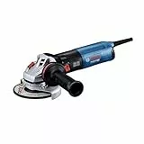 Bosch Professional Winkelschleifer GWS 14-125 S (inkl.Zusatzhandgriff, Schutzhaube, Trennschutzhaube, Zweilochschlüssel, Aufnahmeflansch, Spannmutter)